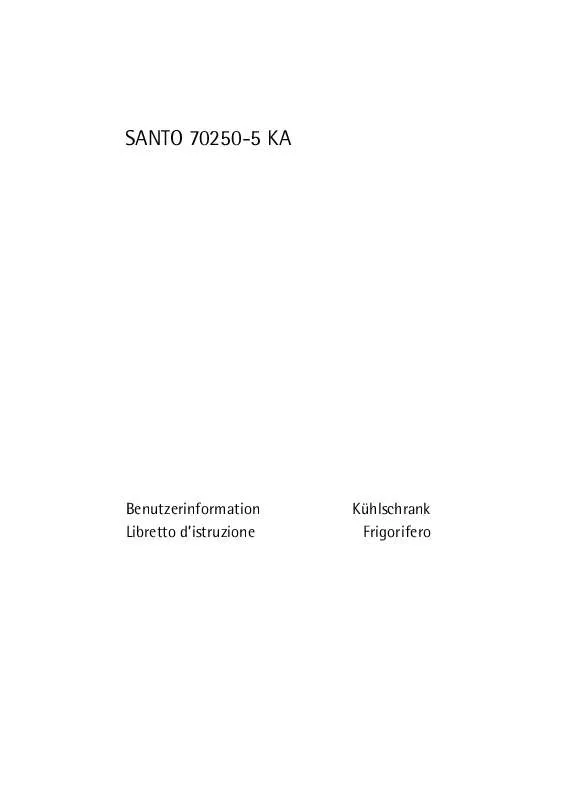 Mode d'emploi AEG-ELECTROLUX SANTO 70250-5 KA