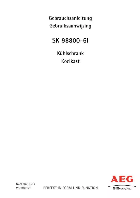 Mode d'emploi AEG-ELECTROLUX SK 98800-6I