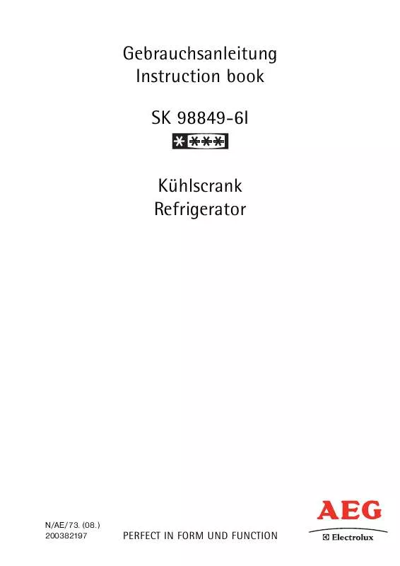 Mode d'emploi AEG-ELECTROLUX SK 98849-6I