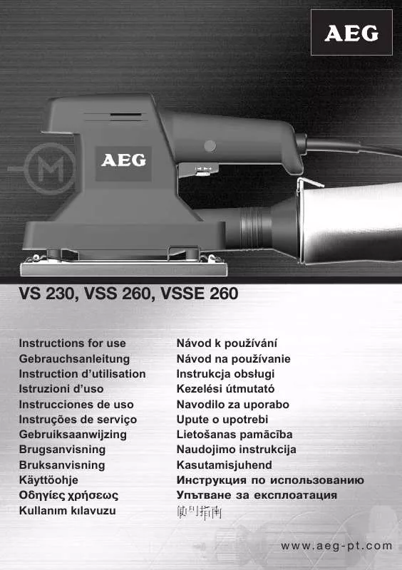 Mode d'emploi AEG-ELECTROLUX VS 230