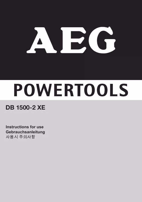 Mode d'emploi AEG DB 1500-2 XE