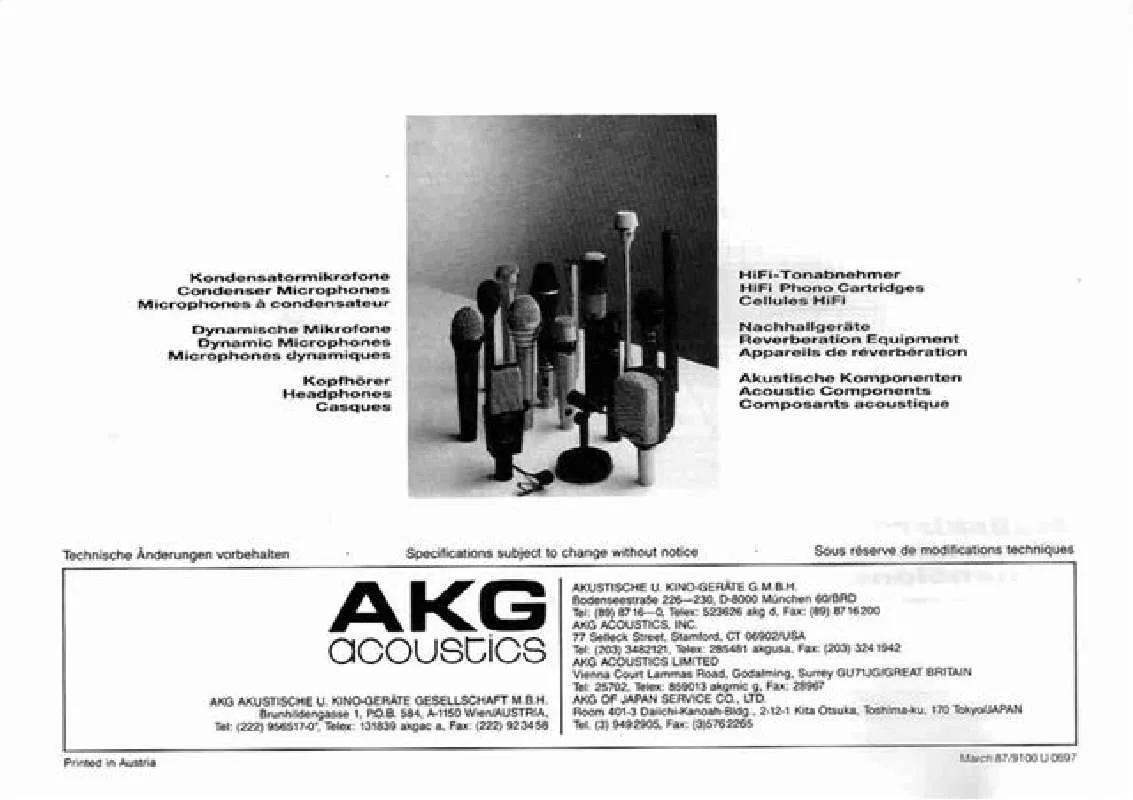 Mode d'emploi AKG C 410