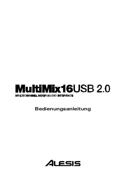Mode d'emploi ALESIS MULTIMIX 16 USB 2.0