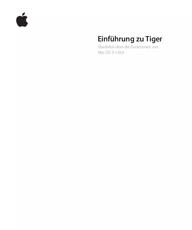 Mode d'emploi APPLE MAC OS X 10.4 TIGER