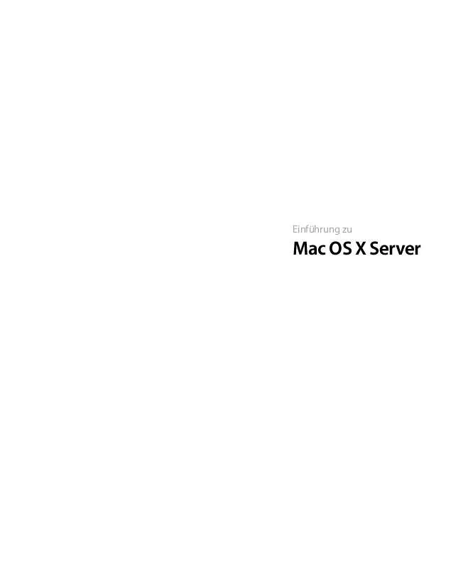Mode d'emploi APPLE MAC OS X SERVER 10.2