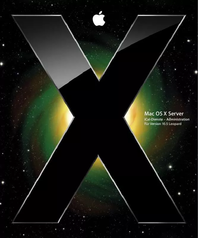Mode d'emploi APPLE MAC OS X SERVER 10.5 LEOPARD