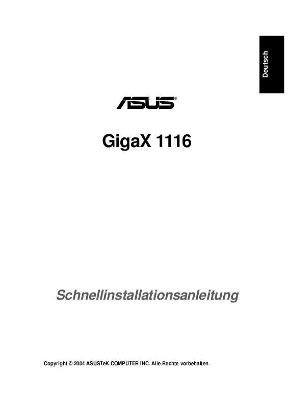 Mode d'emploi ASUS GIGAX 1116