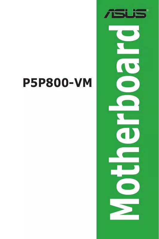 Mode d'emploi ASUS P5P800-VM