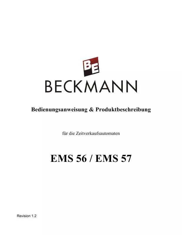 Mode d'emploi BECKMANN EMS 57