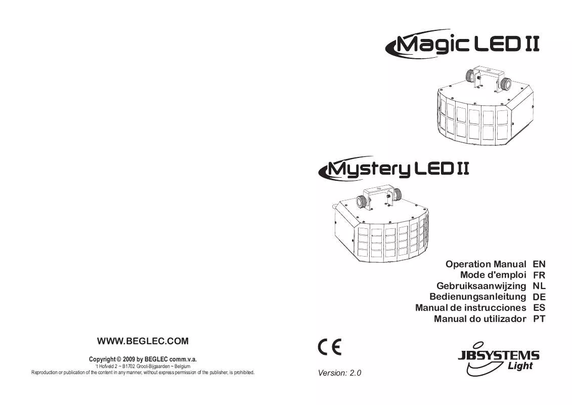 Mode d'emploi BEGLEC MAGIC LED II