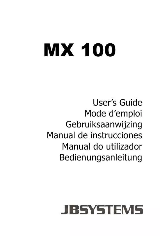 Mode d'emploi BEGLEC MX 100