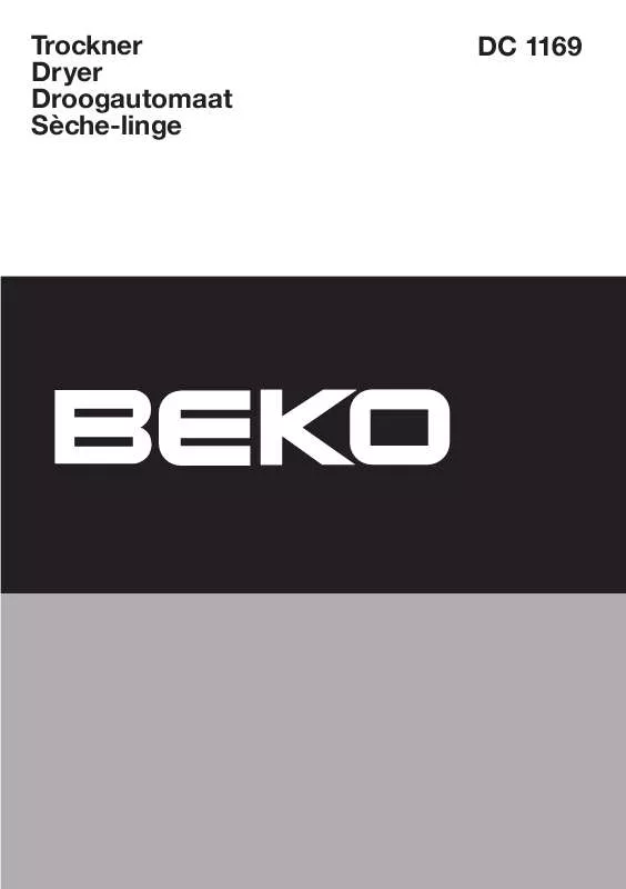 Mode d'emploi BEKO DC 1169