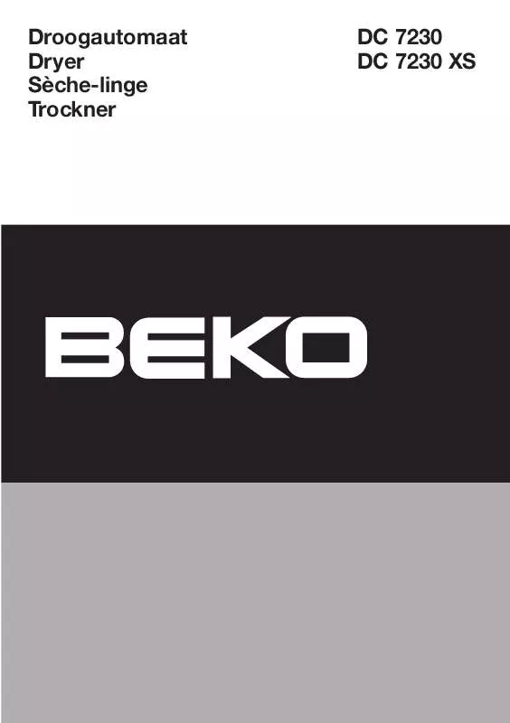 Mode d'emploi BEKO DC 7230 XS