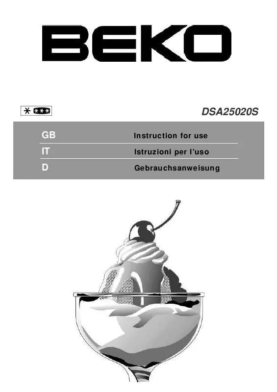 Mode d'emploi BEKO DSA25020S