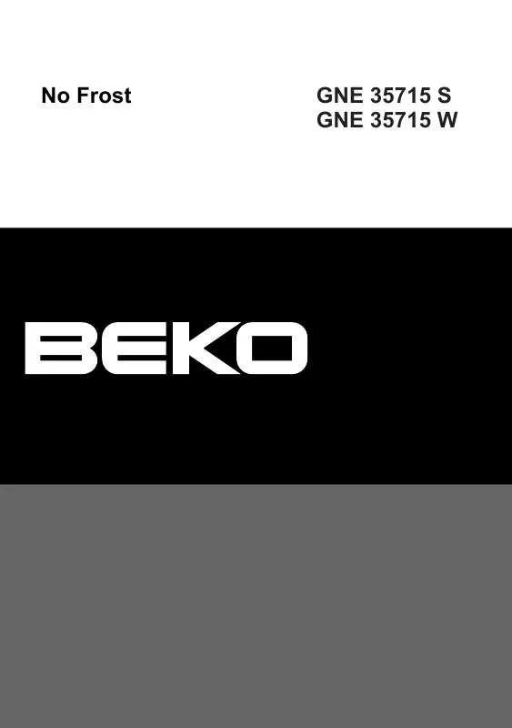 Mode d'emploi BEKO GNE 35715