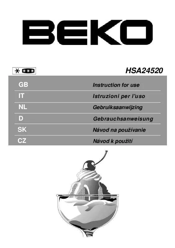Mode d'emploi BEKO HSA24520
