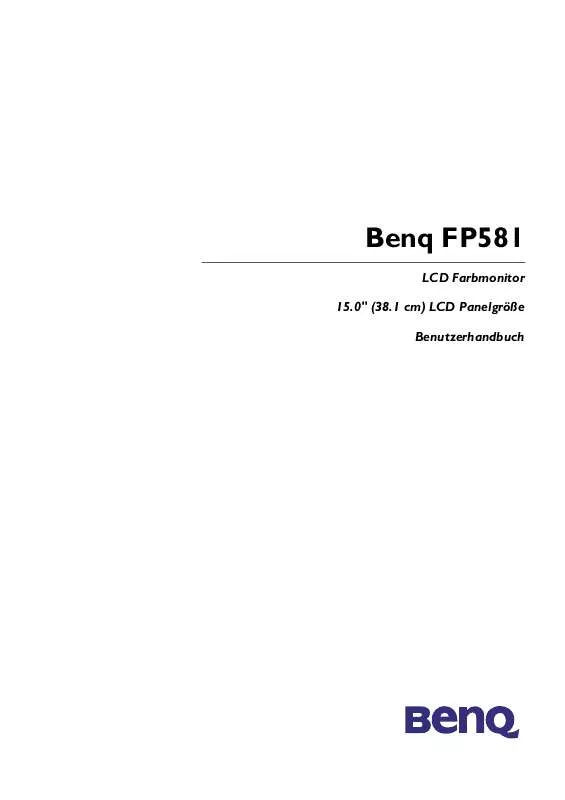 Mode d'emploi BENQ FP581 MEDICAL