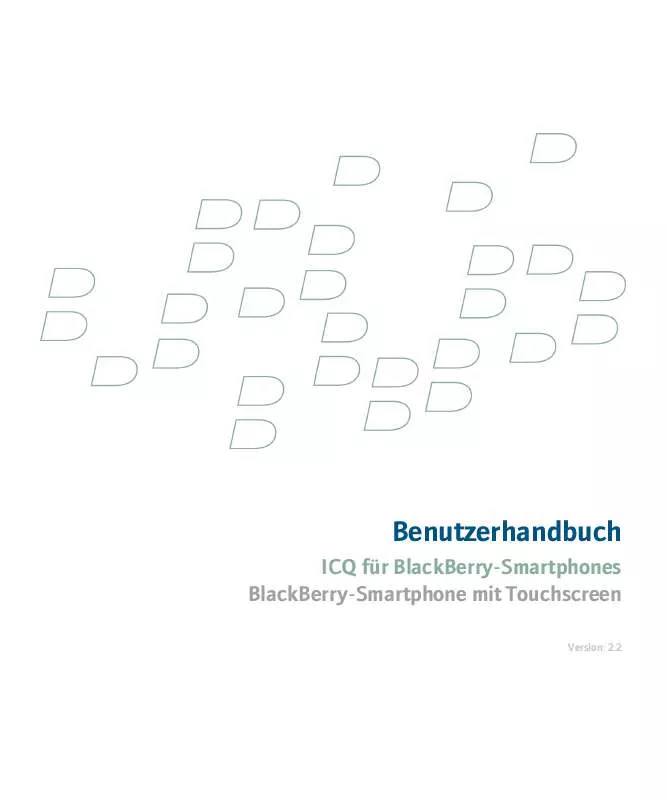 Mode d'emploi BLACKBERRY ICQ FOR SMARTPHONES