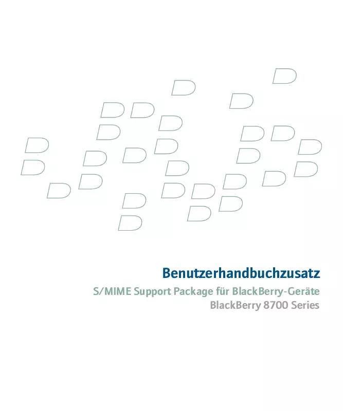 Mode d'emploi BLACKBERRY S/MIME SUPPORT PACKAGE FOR SMARTPHONES