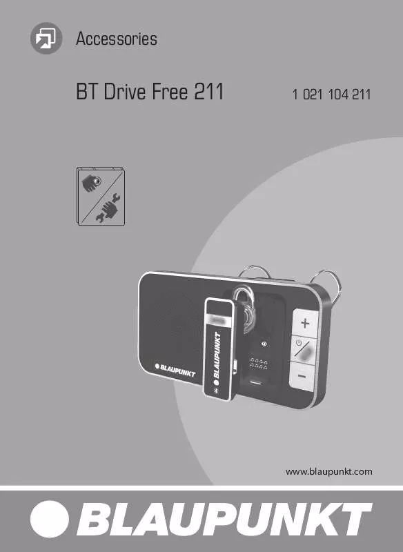 Mode d'emploi BLAUPUNKT BT DRIVE FREE 211