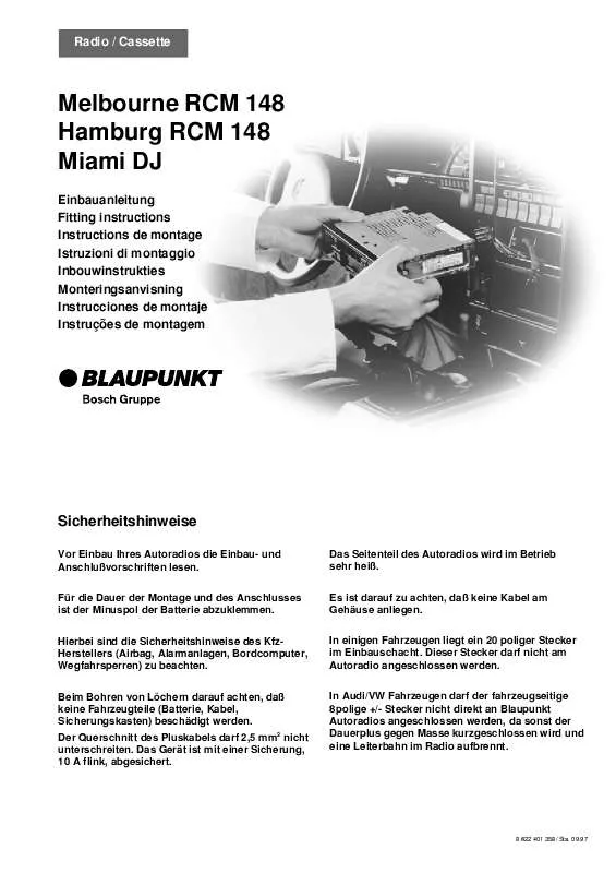 Mode d'emploi BLAUPUNKT MIAMI DJ