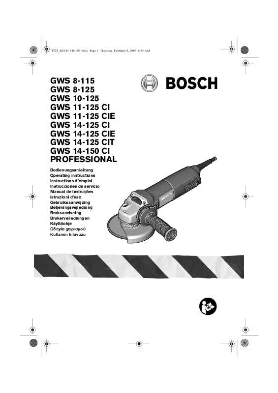 Mode d'emploi BOSCH GWS 14-125 CI