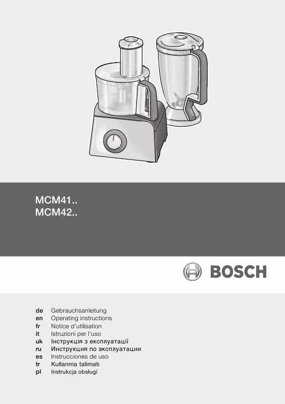 Mode d'emploi BOSCH MCM4100