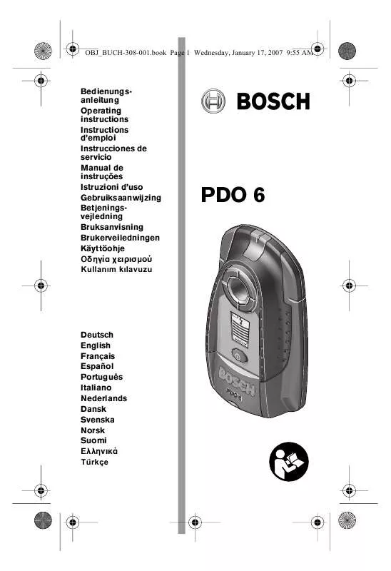 Mode d'emploi BOSCH PDO 6