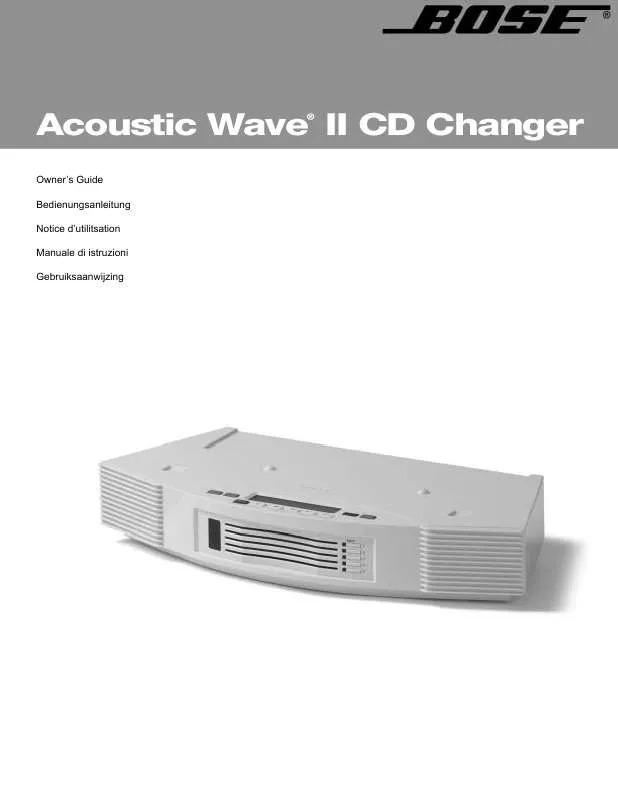 Mode d'emploi BOSE ACOUSTIC WAVE II CD CHANGER