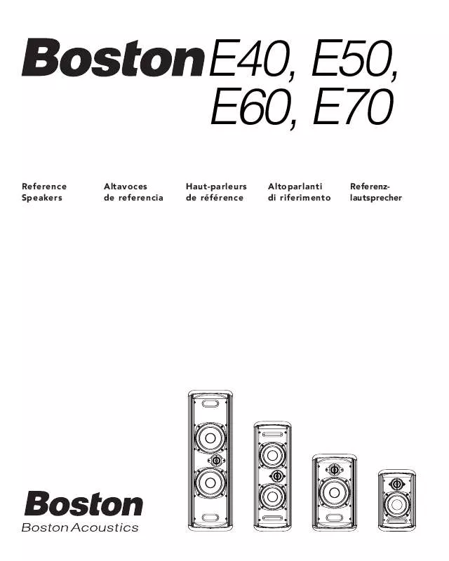 Mode d'emploi BOSTON ACOUSTICS E50