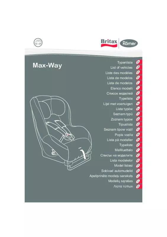 Mode d'emploi BRITAX MAX-WAY