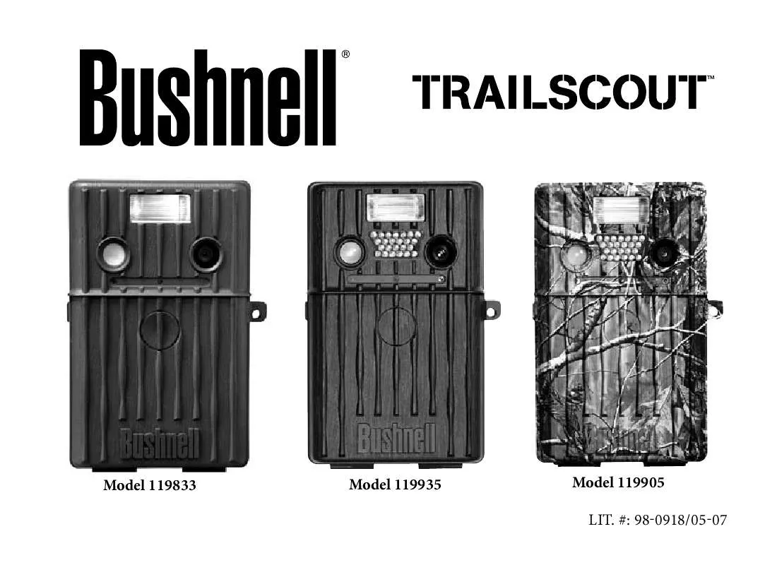 Mode d'emploi BUSHNELL TRAIL SCOUT 119833