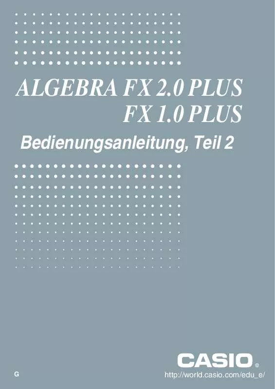 Mode d'emploi CASIO ALGEBRA FX 1.0 PLUS