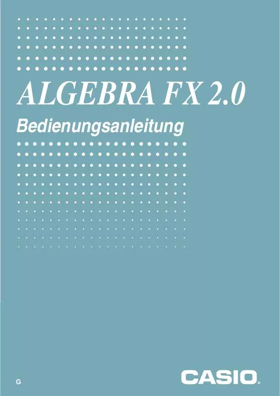 Mode d'emploi CASIO ALGEBRA FX 2.0