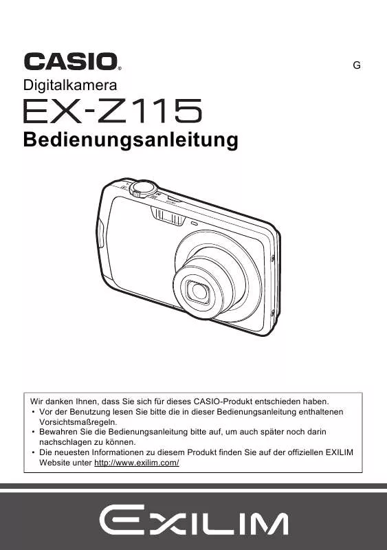 Mode d'emploi CASIO EXILIM EX-Z115