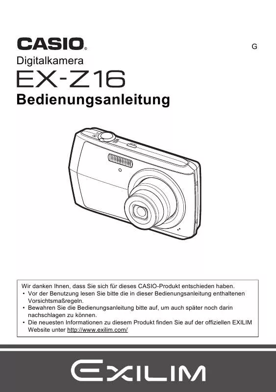 Mode d'emploi CASIO EXILIM EX-Z16