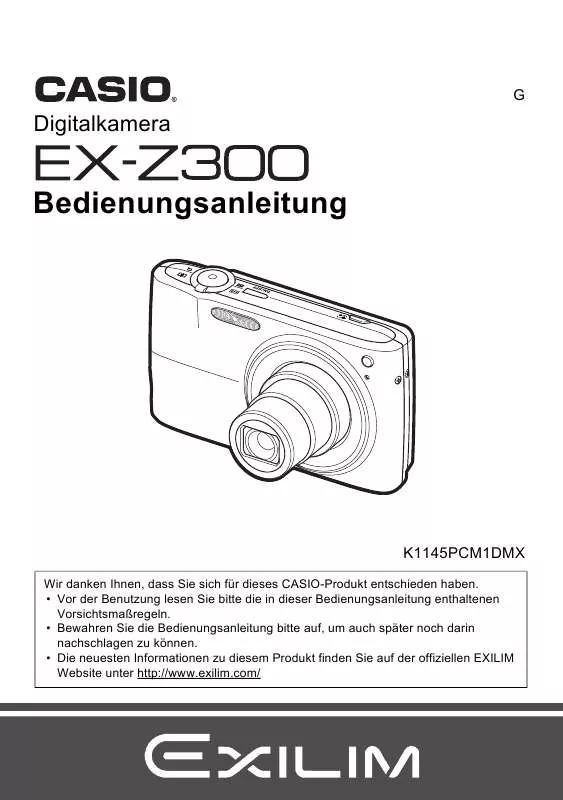 Mode d'emploi CASIO EXILIM EX-Z300