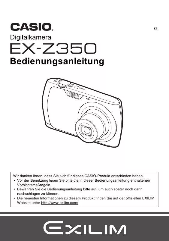 Mode d'emploi CASIO EXILIM EX-Z350