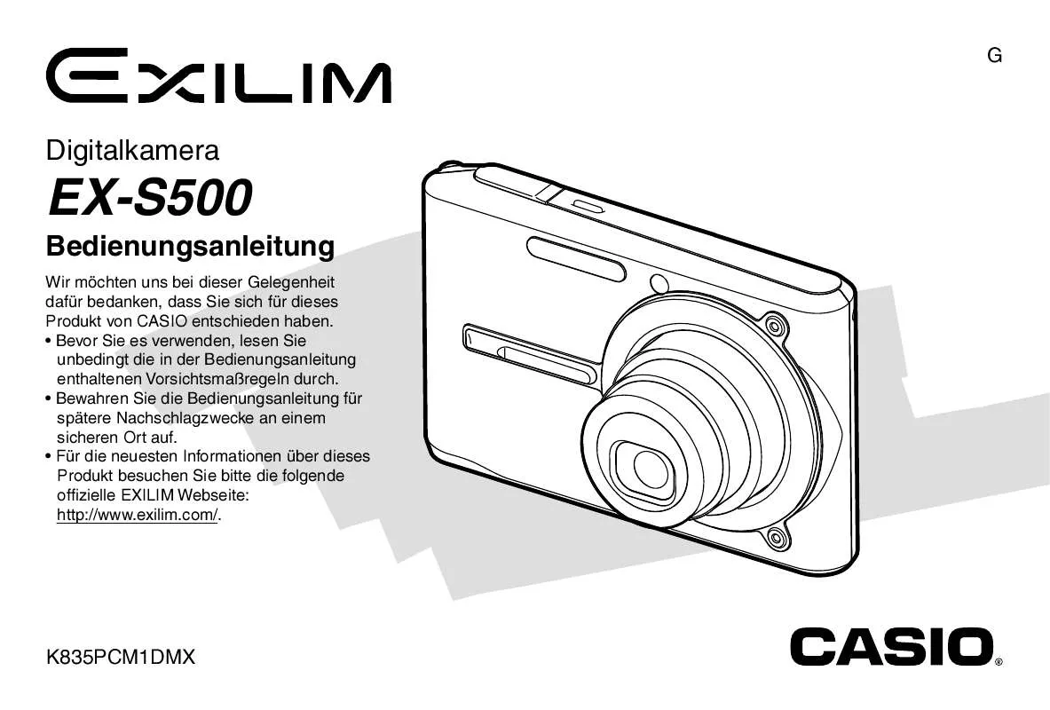 Mode d'emploi CASIO EXILIM EX-S500