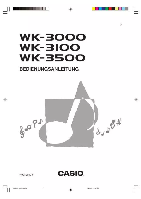 Mode d'emploi CASIO WK-3100
