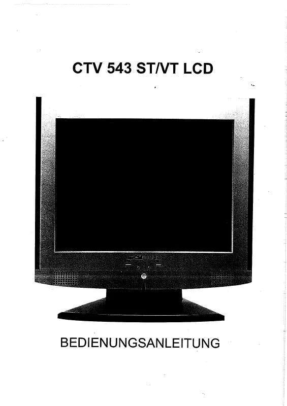 Mode d'emploi CLATRONIC CTV 543 ST LCD