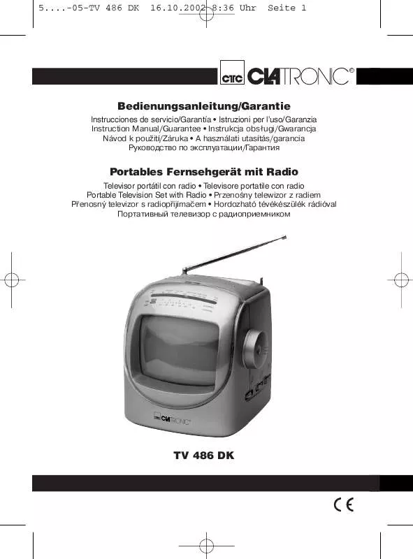 Mode d'emploi CLATRONIC TV 486 DK