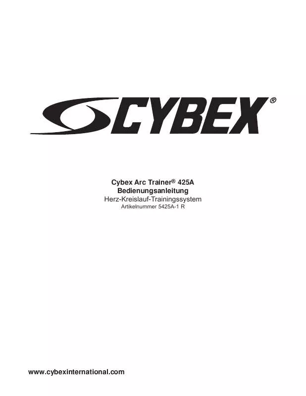 Mode d'emploi CYBEX INTERNATIONAL 425A ARC