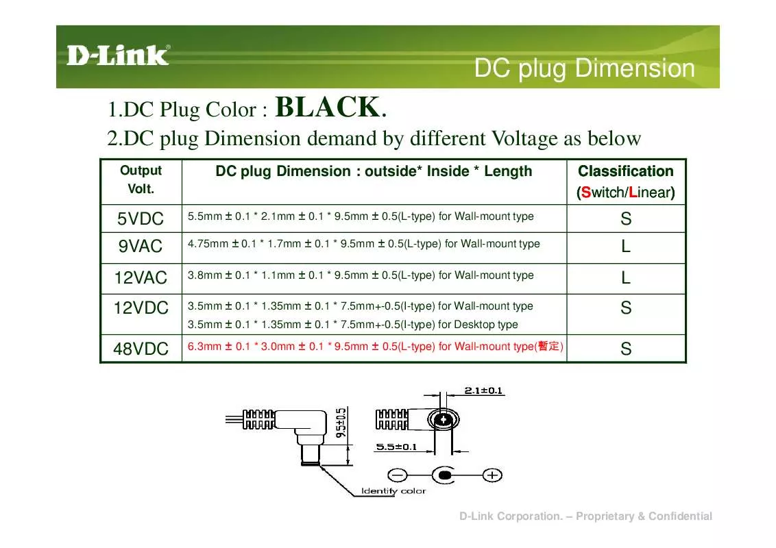 Mode d'emploi D-LINK PSE-L9VAC1A