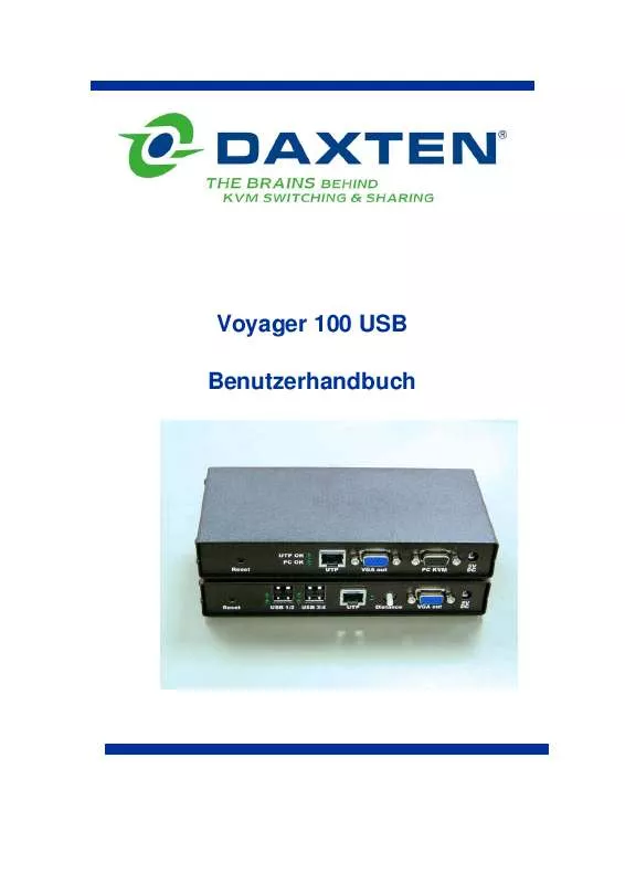 Mode d'emploi DAXTEN VOYAGER 100 USB