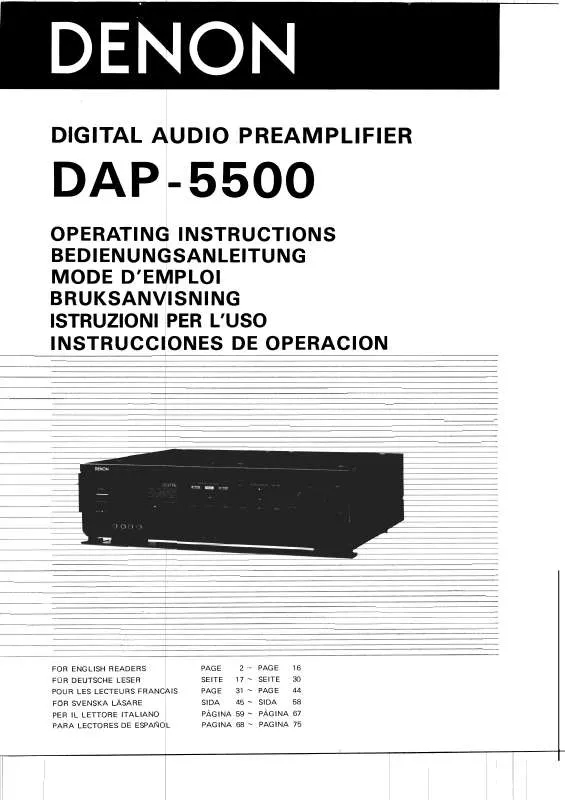 Mode d'emploi DENON DAP-5500