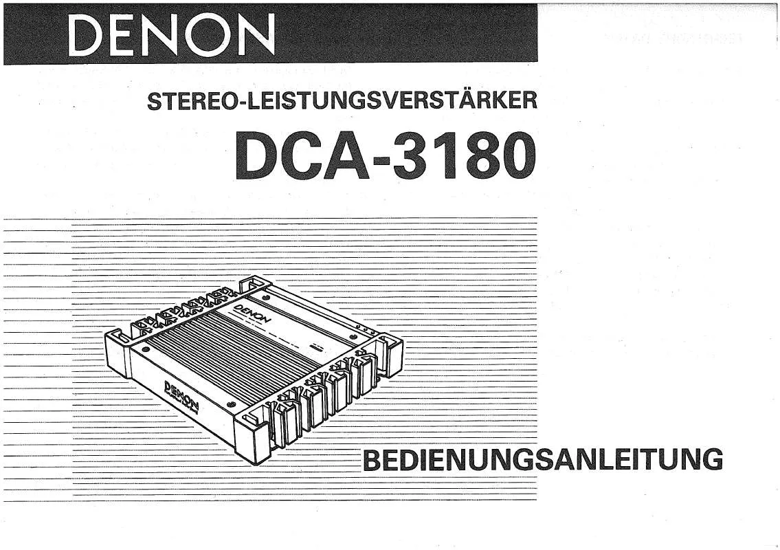 Mode d'emploi DENON DCA-3180