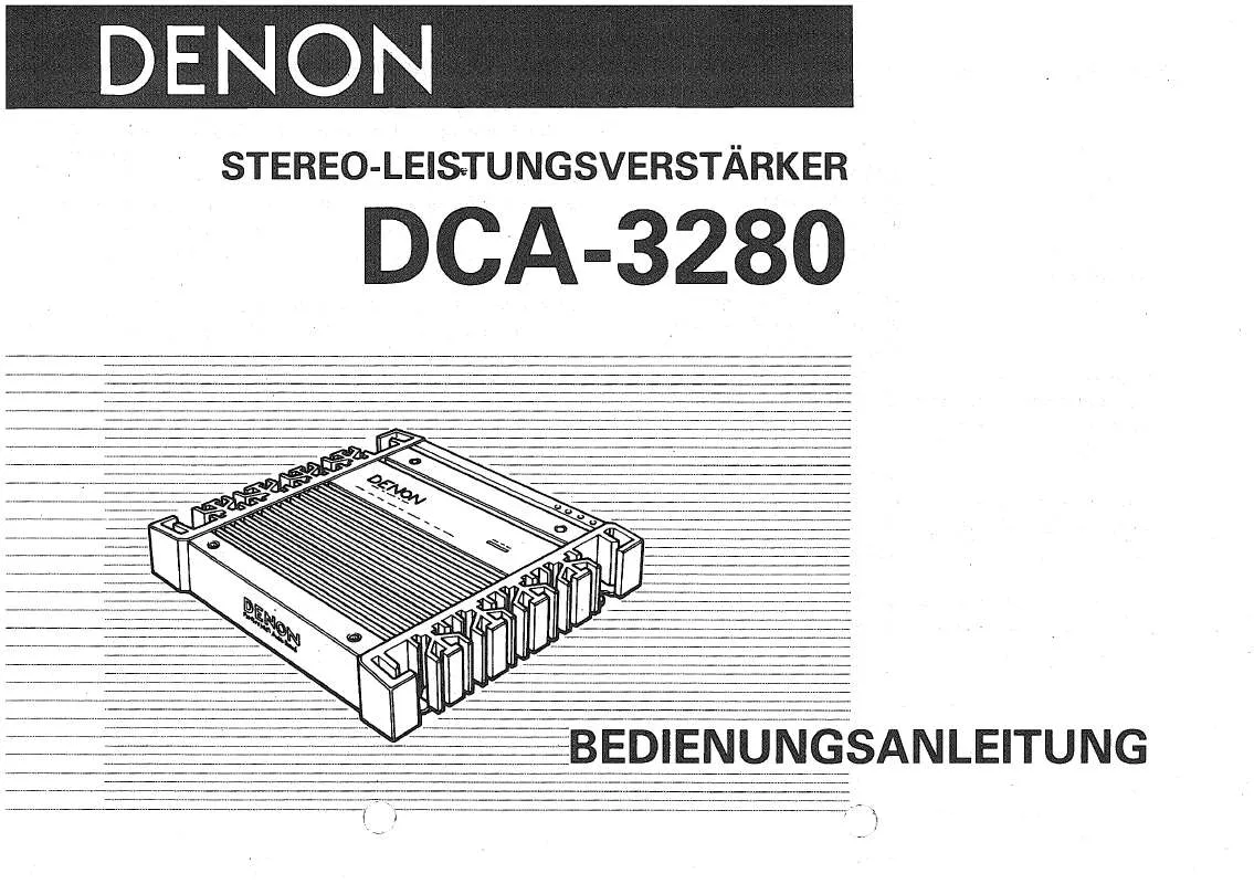 Mode d'emploi DENON DCA-3280