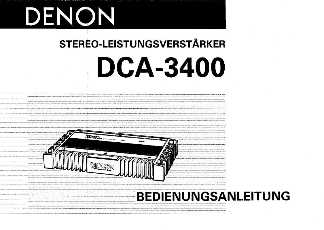 Mode d'emploi DENON DCA-3400