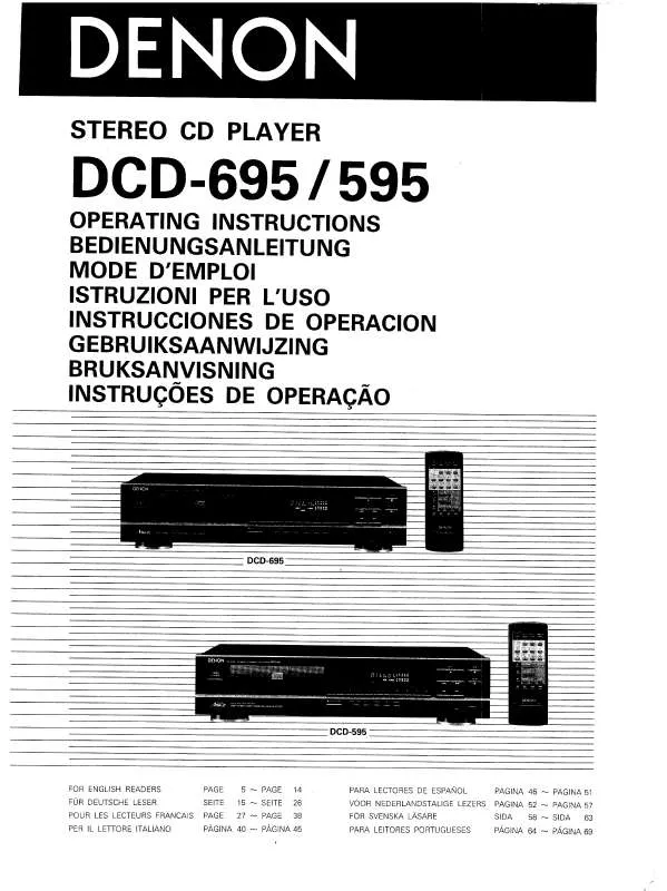 Mode d'emploi DENON DCD-595